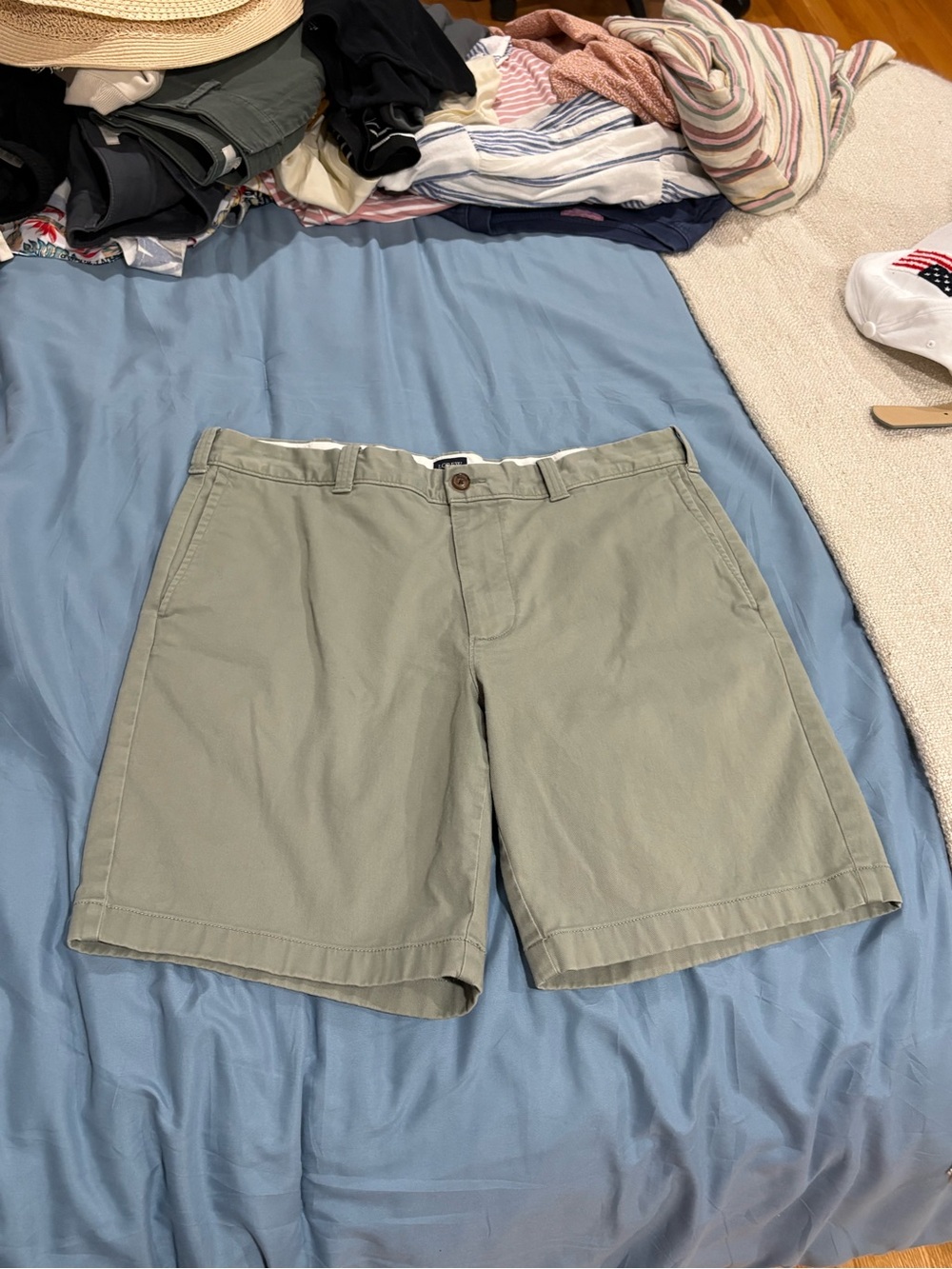J. Crew Factory Men's Flat-Front Chino Shorts - Sage